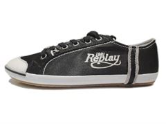 Replay Bridgette satin sneakers, damesko, sort