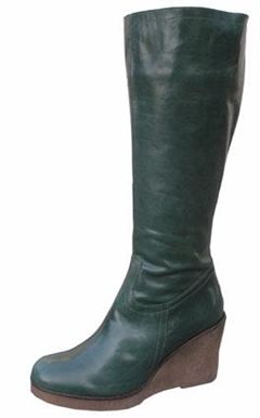 Kmb wedge boot, green
