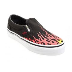 Vans Classic Slip-on, Vans sko, High risk, Red Hot, sort med flammer
