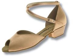 Diamant dansesko, tan satin