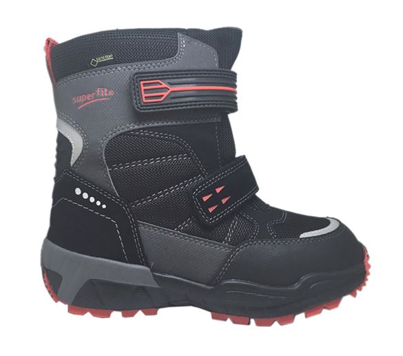 Superfit vinterstøvler m/Goretex, sort/rød Billede af Superfit vinterstøvler m/Goretex, sort/rød