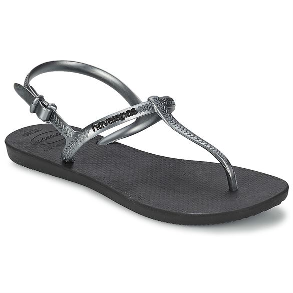Havaianas Freedom, sort m/dark sølv remme, klip-klap sandal Billede af Havaianas Freedom, sort m/dark sølv remme, klip-klap sandal